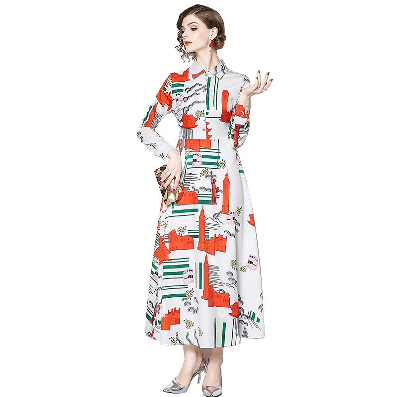 Trytree весеннее платье Элегантное ТРАПЕЦИЕВИДНОЕ женское рубашка с отложным