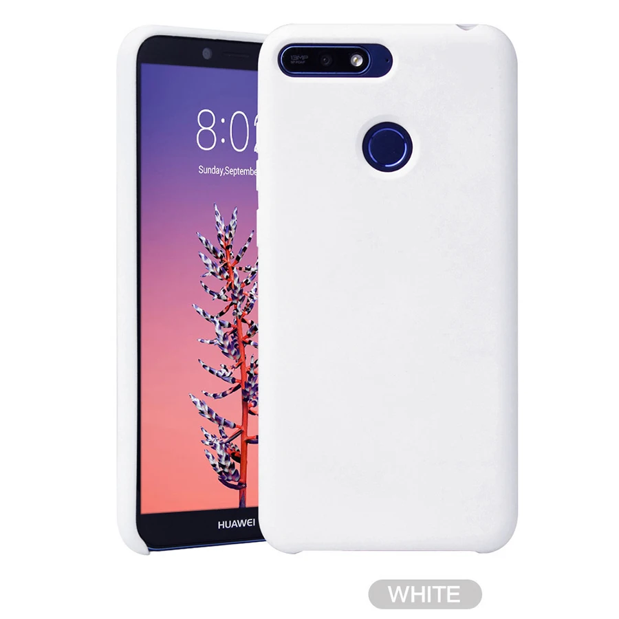 White Мягкий официальный силиконовый чехол для huawei mate 20 P20 Pro Lite P Smart Y5 Y6 Y7 Prime Y9 Стильный силиконовый чехол из ТПУ - Цвет: White