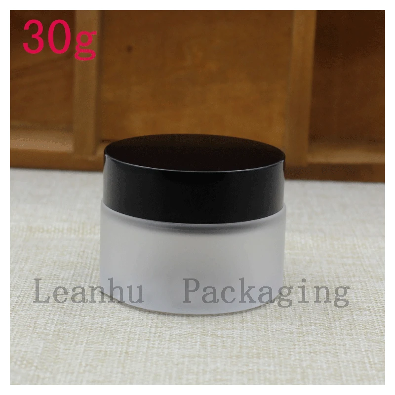 

Grind Arenaceous Cream 30 g Cream Can With Plastic Bottles of Black Lid Empty Packaging Skincare Cosmetics Glass Bottles