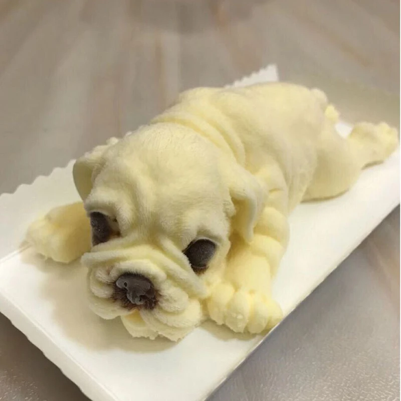 Симпатичные Силиконовые формы Shar Pei муссы для торта мороженого шоколада сделай