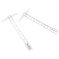 30cm clear transparent plastic straight ruler measure tool t shape ruler measurements