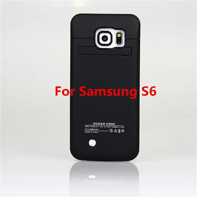black For S6 Для samsung Galaxy S6 edge чехол для зарядки 4200 мАч ультра тонкий чехол для быстрой зарядки для samsung S6 Чехол для резервного зарядного устройства - Цвет: black For S6