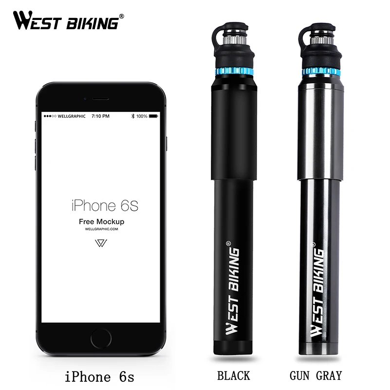 WEST BIKING портативный мини велосипед шланг для насоса карманный насос Presta и клапан