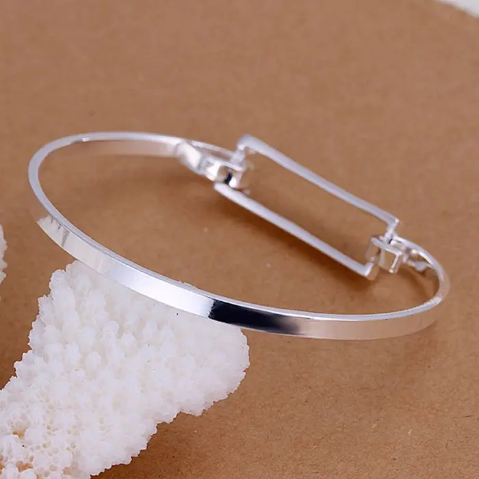 925 ювелирных изделий посеребренный браслет серебряные модные украшения длинный