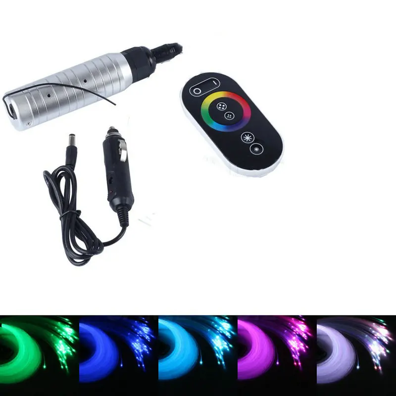 RF сенсорный пульт дистанционного управления светодиодный DC12V 6 Вт RGB светодиодный волоконно-оптический драйвер Свет диагностический прибор для двигателя RGB многоцветный f/«Тачки» и «Звездные DIY Декор на потолок