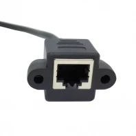 Verkaufen 100 Teile/los 30cm 8P8C FTP STP UTP Cat 5e Männlichen Zu Weiblichen Lan Ethernet Netzwerk Verlängerung Kabel Mit Panel Montieren Löcher
