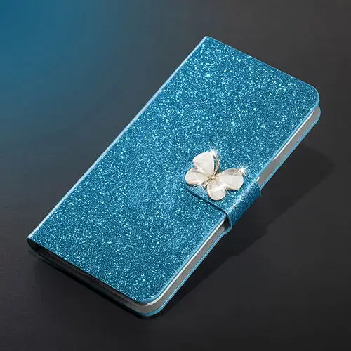 Blue butterfly Роскошный высококачественный кожаный магнитный Авто Флип-Бумажник Стенд сотовый Чехол для телефона для sony Xperia T3 M50W D5102 D5103 D5106 чехол-крышка - Цвет: Blue butterfly
