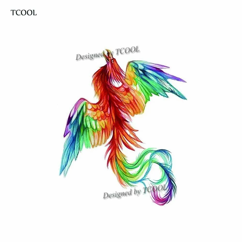 HXMAN красочные Феникс Женские Временные татуировки стикер для мужчин модный боди
