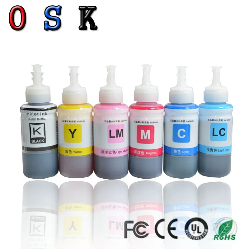 Чернила для принтера EPSON L800 L801 L805 L810 L850 L1800 T6731 T6732 T6733 T6734 T6735 T6736|Наборы заправки