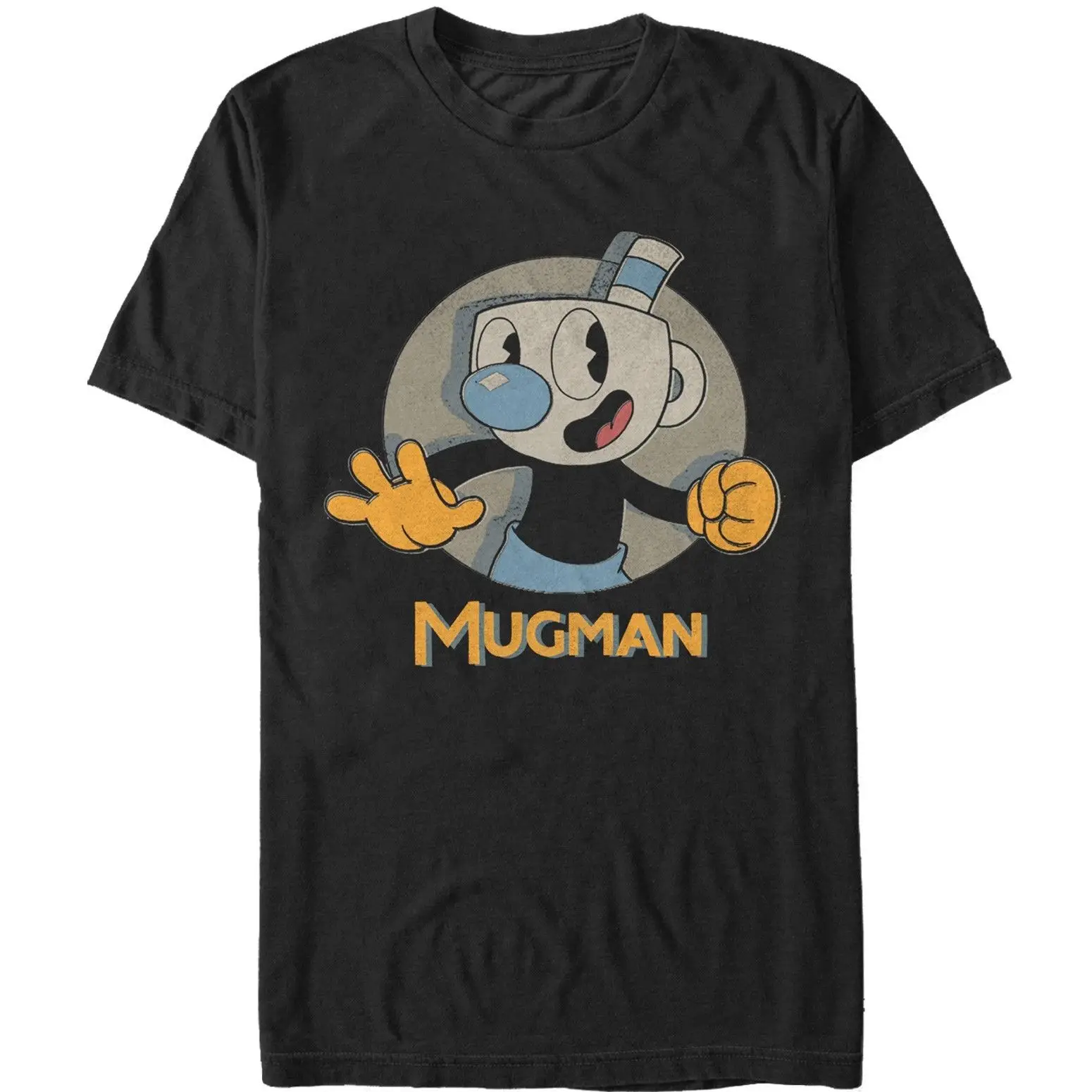 Cuphead Mugman логотип Фирменная Новинка официально лицензированный 100% хлопок