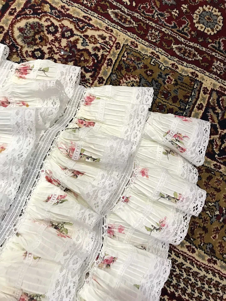 VERDEJULIAY повседневное белое длинное платье летнее праздничное пляжное платье с коротким рукавом Кружевное многослойное Каскадное платье с оборками