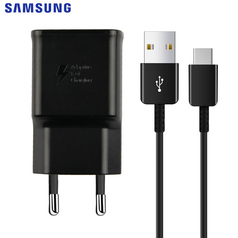 EU Adapter Type-C Samsung 9V адаптер быстрой зарядки для samsung Galaxy S10 X SM-G9730 S10+ S10 Plus SM-G9750 S10E Адаптивная Быстрая зарядка - Тип штекера: EU Adapter Type-C