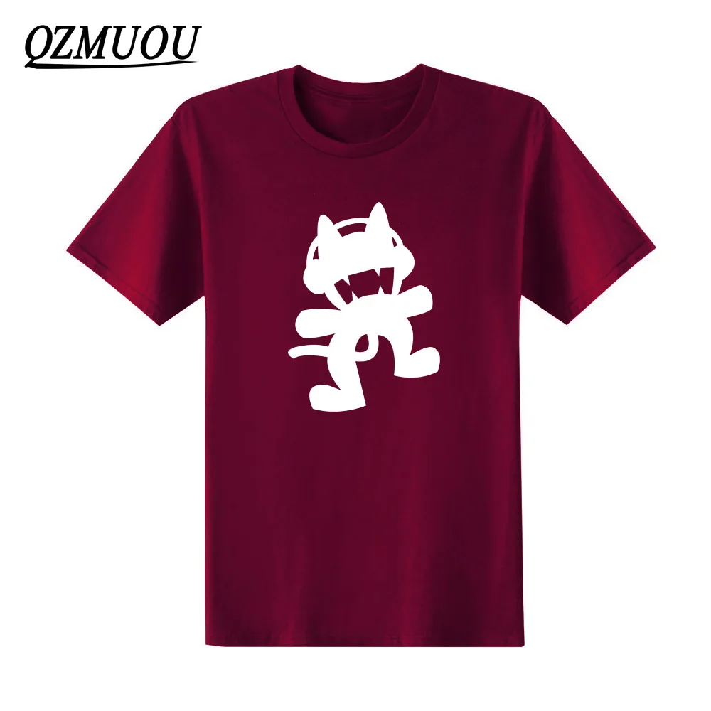 Новинка, летняя футболка с рисунком знаменитого фильма, крутая татуировка, Monstercat, хлопковая Повседневная мужская футболка, мужские топы с круглым вырезом, футболки с коротким рукавом - Цвет: Maroon1