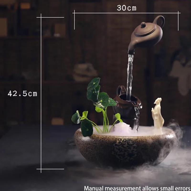 Креативный подвесной фонтан с проточной водой 110/220 в Настольная церемония Zen Tea