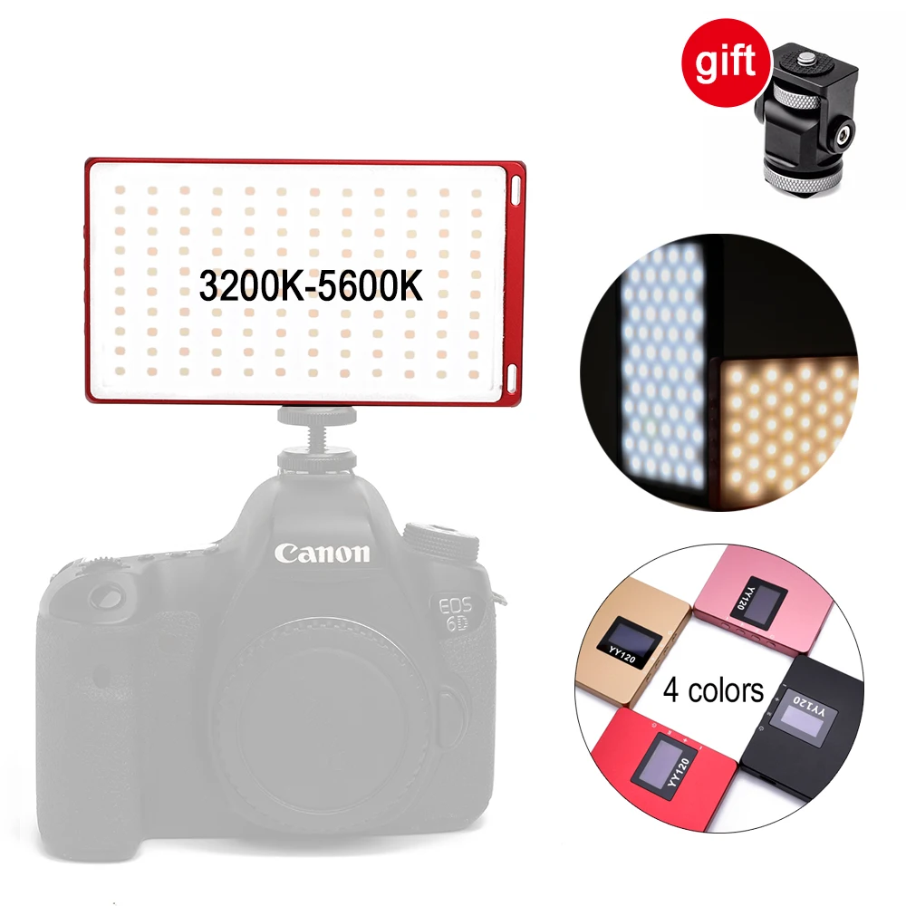 Селфи свет светодиодный видео на камеру с регулируемой яркостью освещение