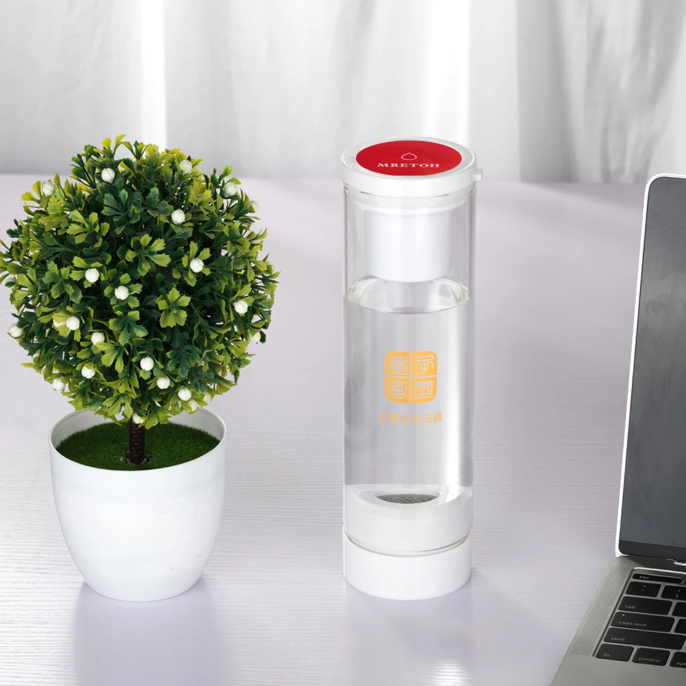 

Hydrogen Water Bottle Generator SPE Electrolysis MRETOH 7.8Hz Glass Cup Help Treat Chronic Diseases IHOOOH Healthy Gift For Mom