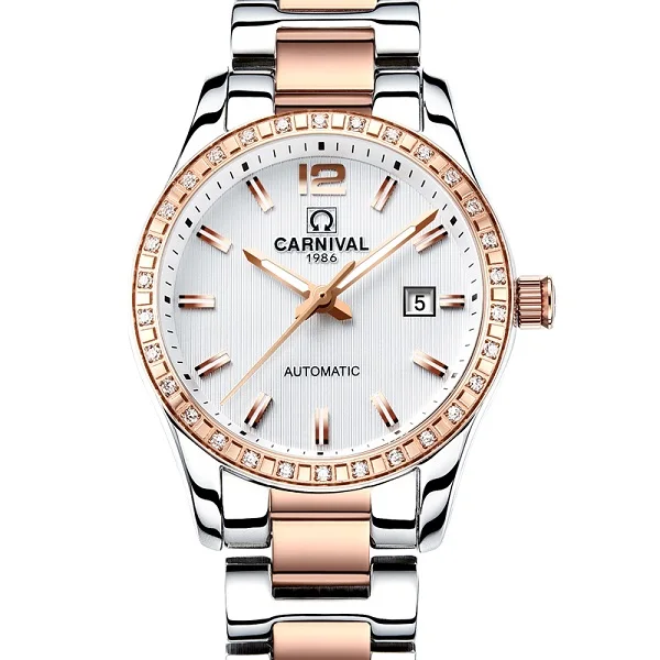 F Montre femme, карнавальные автоматические часы для женщин, календарь, модные женские часы, светящиеся, водонепроницаемые, сапфировые, Relogio feminino - Цвет: F