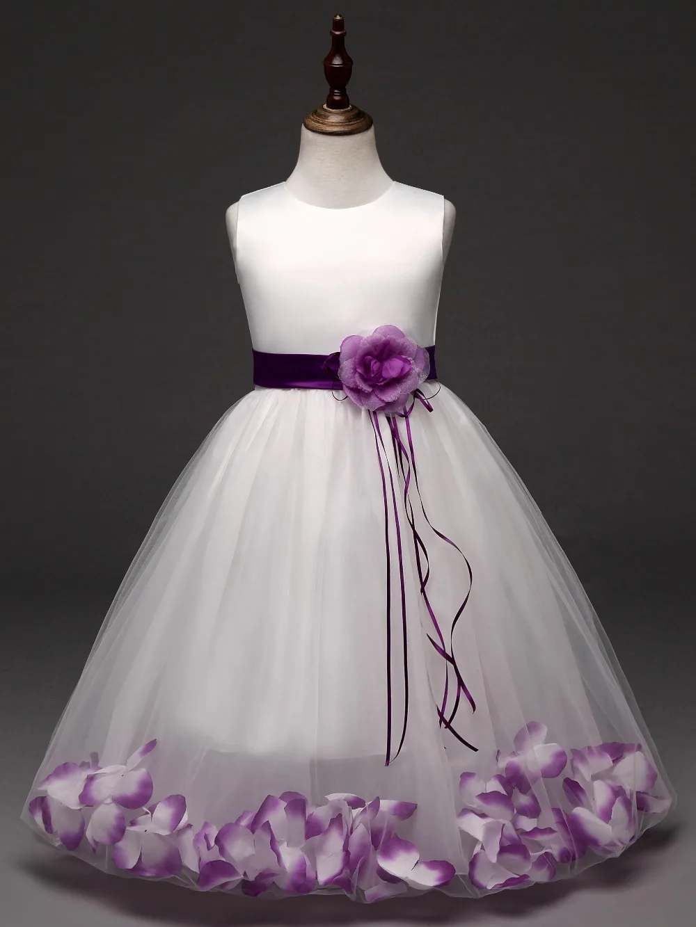 Flower Girl Children's Clothing Petal Hem Party Tulle Dress Summer Kids Costumes Princess Dresses for Toddler Girls Clothes | Детская