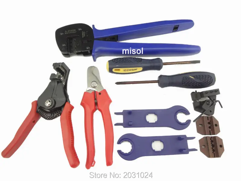 Комплект обжимных щипцов PV для четырех разъемов MC3 MC Tyco резак кабеля обжимный