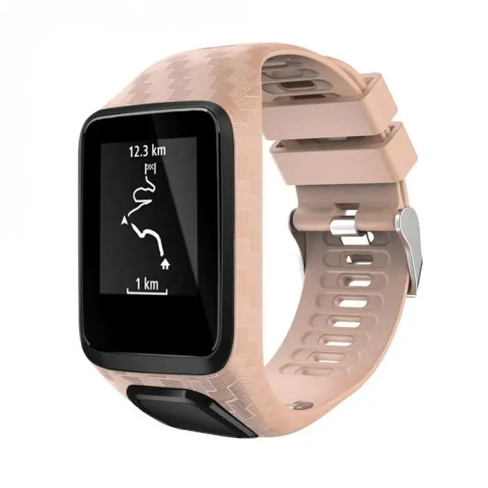 Силиконовые часы группа сменный ремешок на запястье с рамкой для TomTom Runner 2/3 Spark 3 KQS8