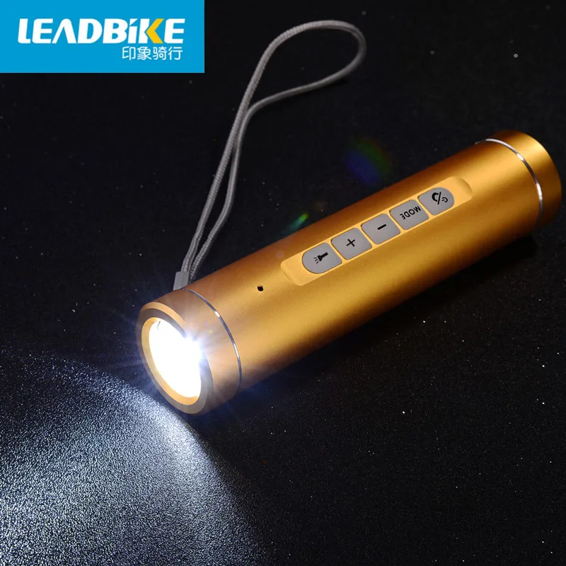 Leadbike 2017 New Bicycle Frontlight Led Multifunction Waterproof Flashlight Bike Headlight Torchlight With Bluetooth MP3 Player | Спорт и