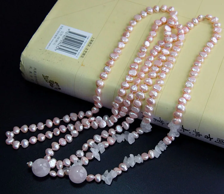 Открытый стиль натуральный розовый пресноводный жемчуг розового цвета с