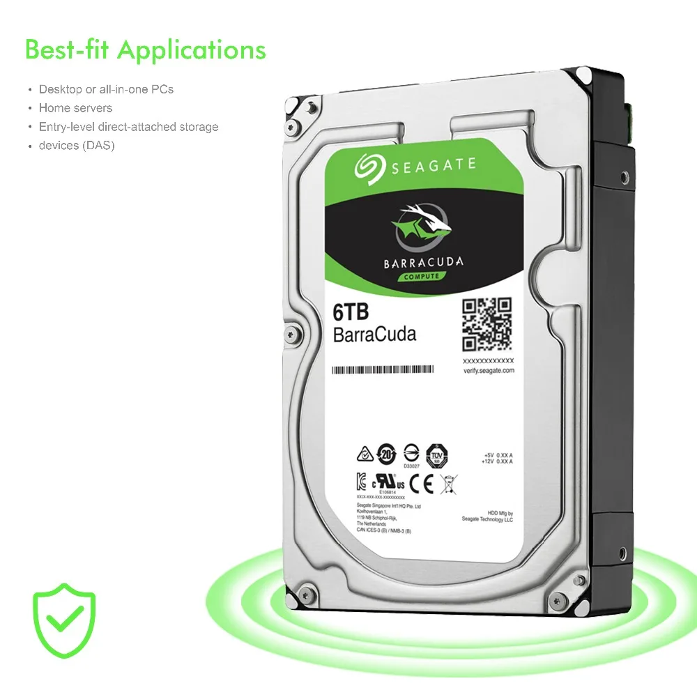 Seagate ST6000DM003 6 ТБ Настольный HDD внутренний жесткий диск 5400 об/мин SATA ГБ/сек. 256 МБ кэш 3
