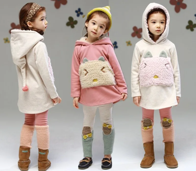 free shipping hotQingdao Origin children 's clothes than 2013 new Korean girls winter coat cashmere thick pointy hat(053) | Детская