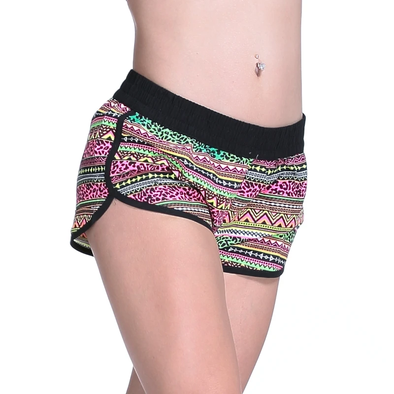 Женские летние пляжные шорты в европейском и американском стиле с принтом