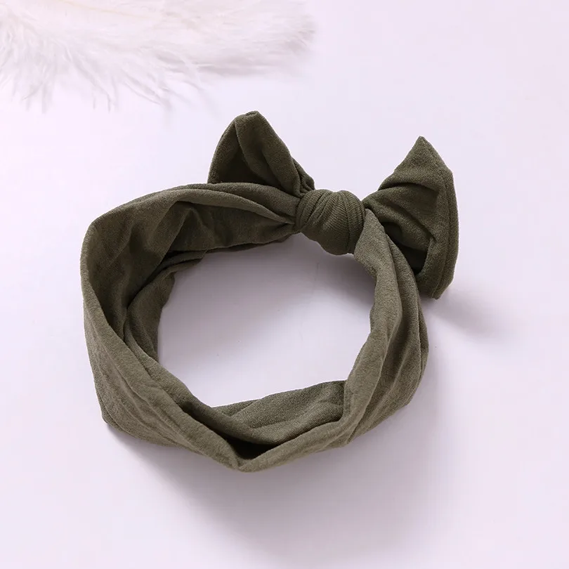 

15pcs/lot Girls Big Floppy Cotton Bow Headband For Kids Solid Elastic Cloth Hair Band Large Bows Children Soft Hair Accessories
