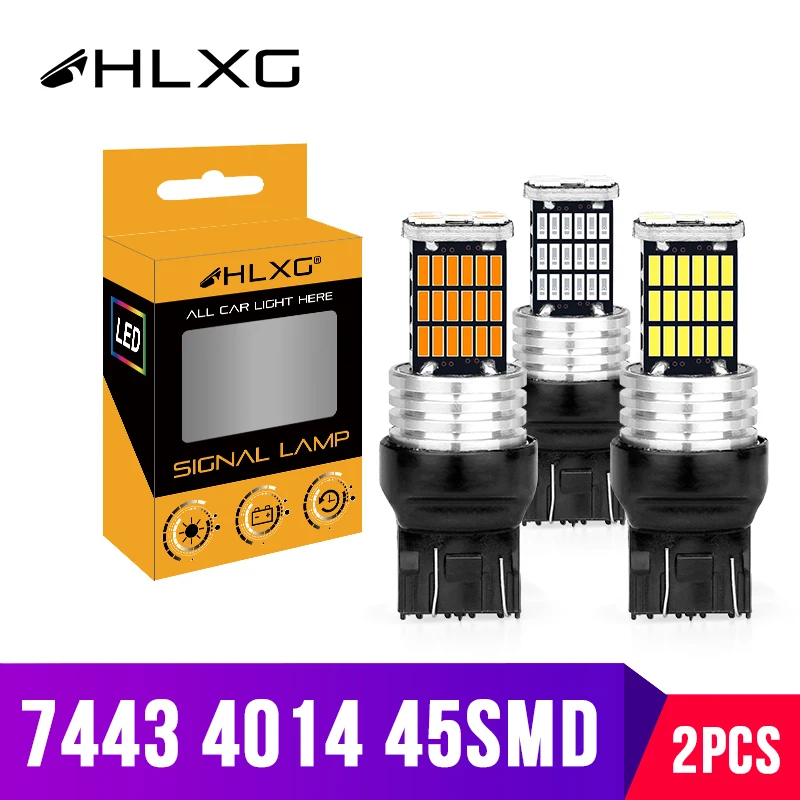 2х автомобильная светодиодная сигнальная лампа T20 7443 7440 Led W21W W21/5 W WY21W Canbus Авто Стоп