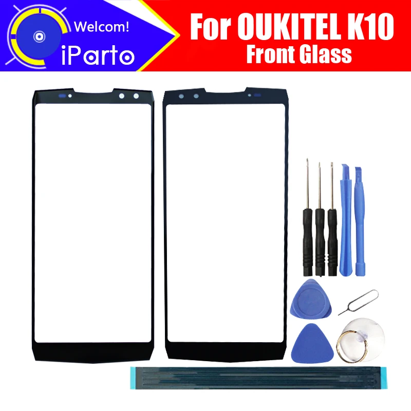 Переднее стекло OUKITEL K10 100% Оригинальный сенсорный экран внешнее для смартфона +