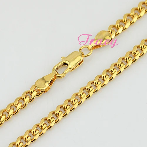 Латунная цепочка для мужчин и женщин модное ожерелье с плетением из звеньев