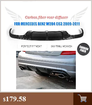 Диффузор переднего бампера из углеродного волокна для Mercedes Benz C Class W204 C63 AMG Sedan& Coupe 2009-2011 Автомобильный Стайлинг