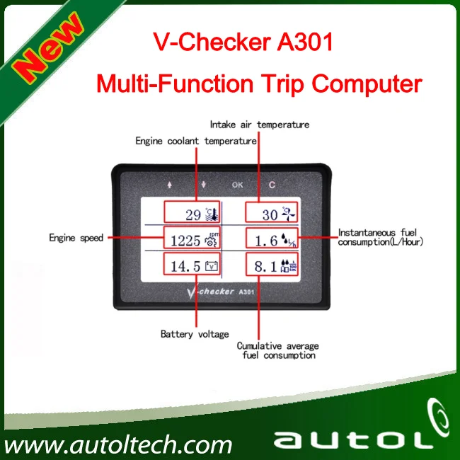 A301 V-КОНТРОЛЕРА OBD2 Код Сканер VCHECKER V-CHECKER Компьютера отключения Автомобиля |