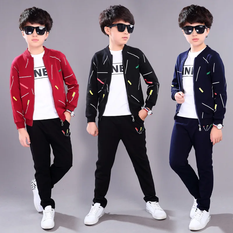 Одежда для мальчиков Демисезонный большой Комплект одежды детская одежда