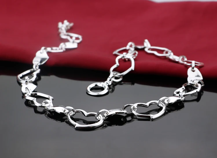 Очаровательная Женская подвеска в форме сердца с серебряным покрытием украшение