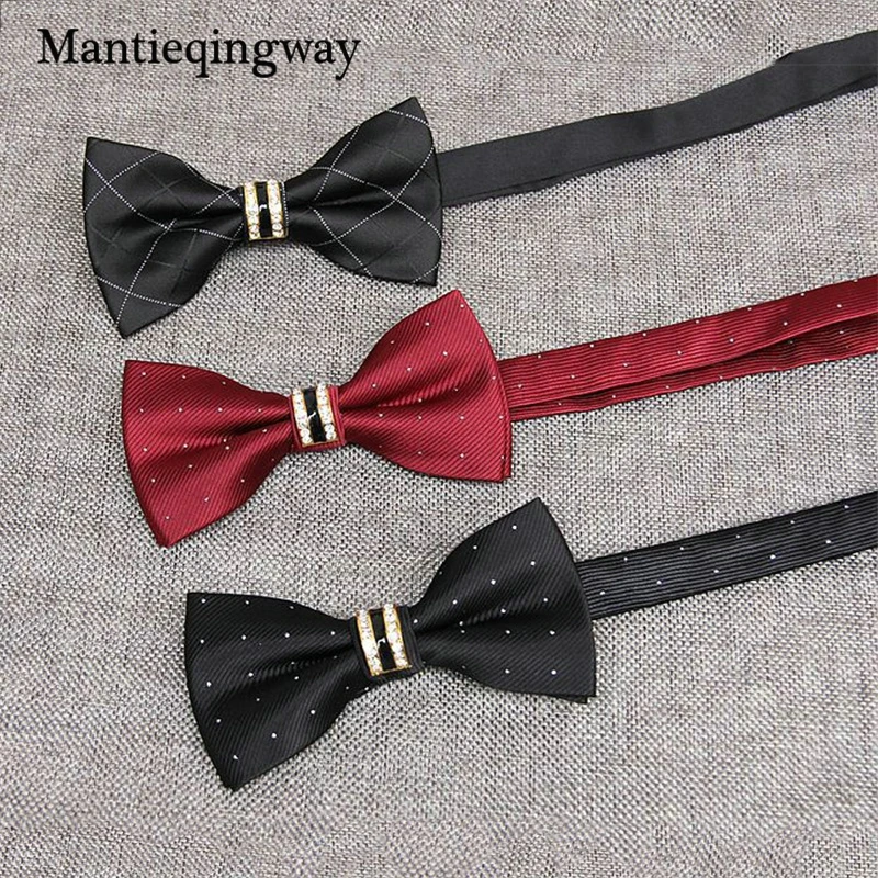 Mantieqingway Блеск Алмазный Свадебный галстук-бабочка для Для мужчин Blingbling