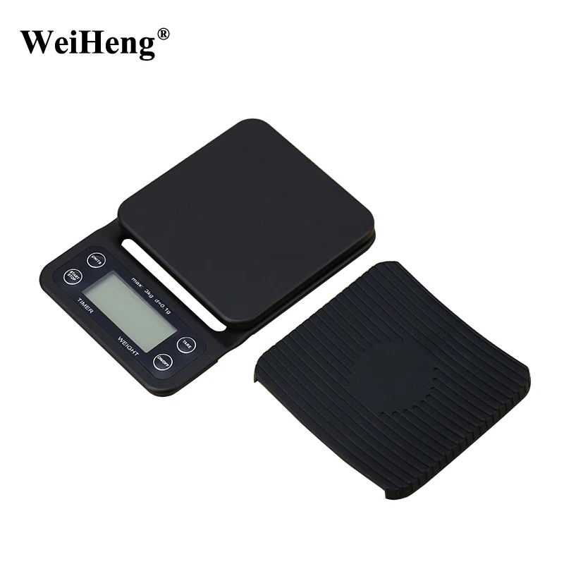 WeiHeng Мини капельная цифровая кофейная шкала с таймером и силиконовой прокладкой 3