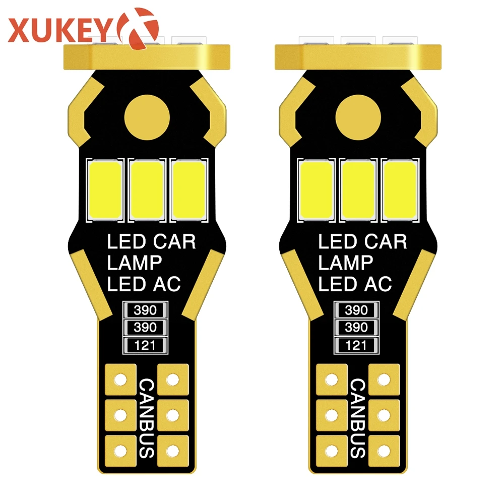 Xukey T15 W16W 912 921 светодиодный лампы автомобиля Парковка Резервное копирование лампа с обманкой с can-bus тормозной фонарь боковые габаритные огни белый