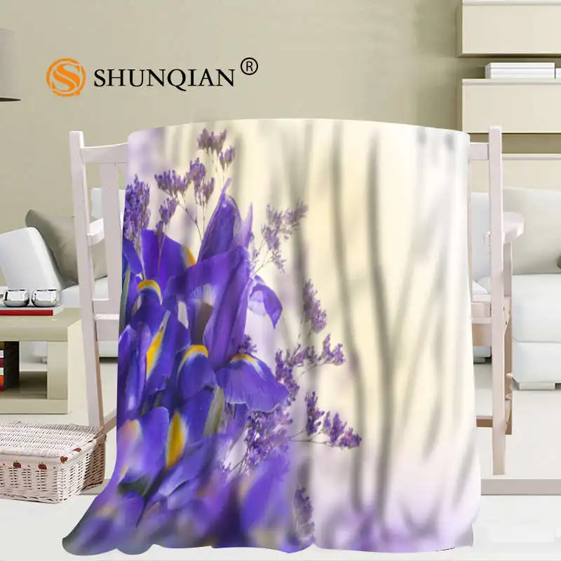 melhor Íris Flores Cobertor Macio Diy Sofá Cama Lance Cobertor Criança Adulto Quente Cobertor Personalizado 56x80inch50x60inch40x50inch