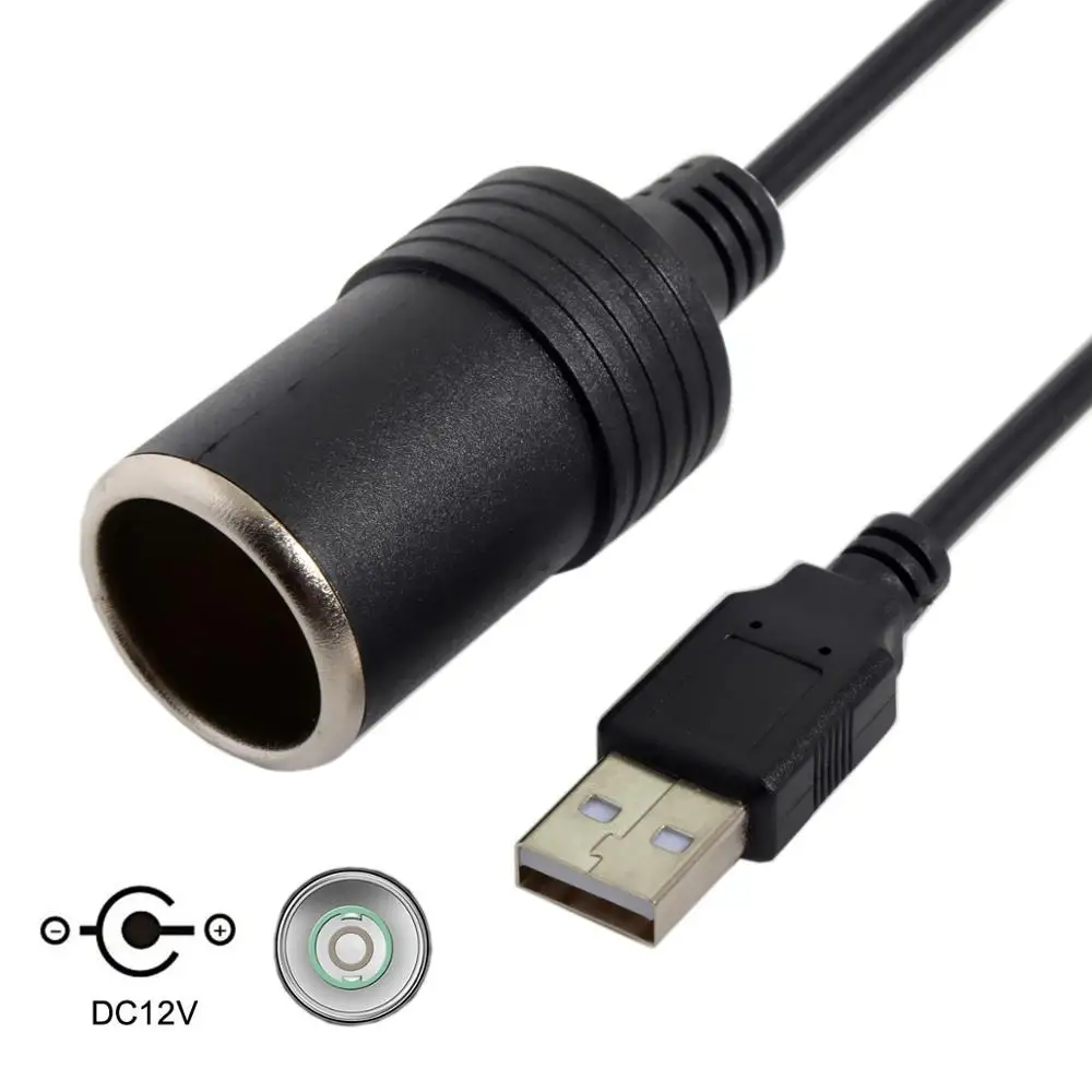 30 см USB 5 в DC 12 В Автомобильное зарядное устройство адаптер конвертер авто