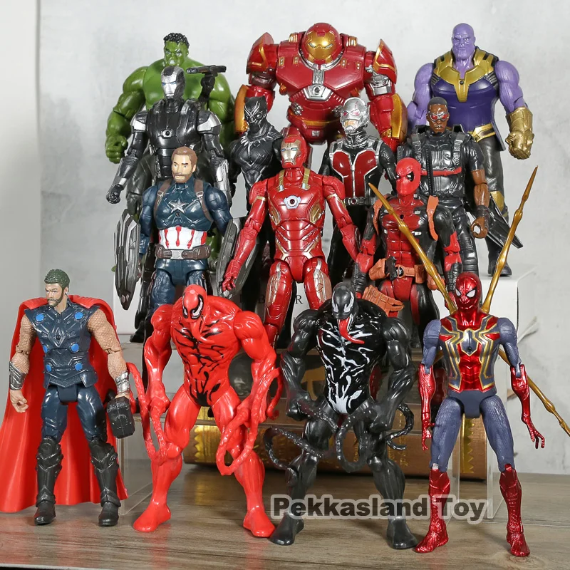 Marvel Мстители яд Карнаж Человек-паук танос Тор Дэдпул халкбастер Железный человек Черная пантера фигурка Модель Кукла Подарки