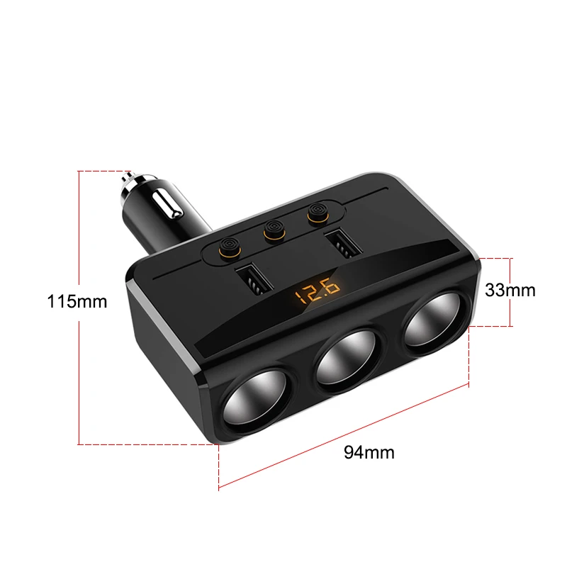 Универсальный Автомобильный USB разветвитель для прикуривателя Yantu 12 24 В адаптер