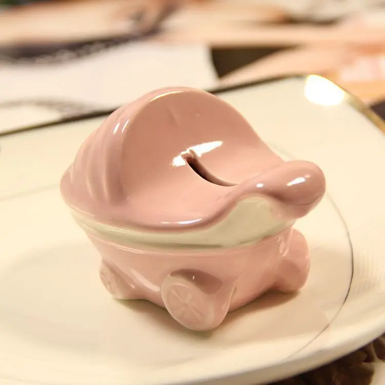 50 шт./лот мини керамические изделия милая детская коляска копилка украшения для