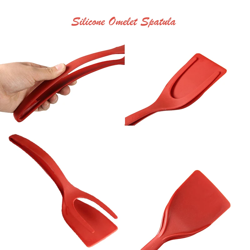 Multifunctional Silicone Egg Spatula Pancake Maker Toast Omelette Overturned Clip Fried Making Ease Cooking Kitchen Gadgets Tool | Дом и сад