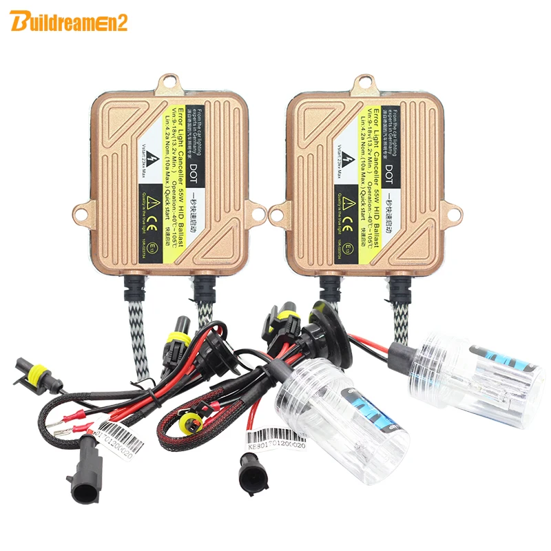 Buildreamen2 H1 H3 H4 H7 H8 H9 H11 9005 9006 9007 880 55 Вт Автомобильная HID ксеноновая лампа балластная