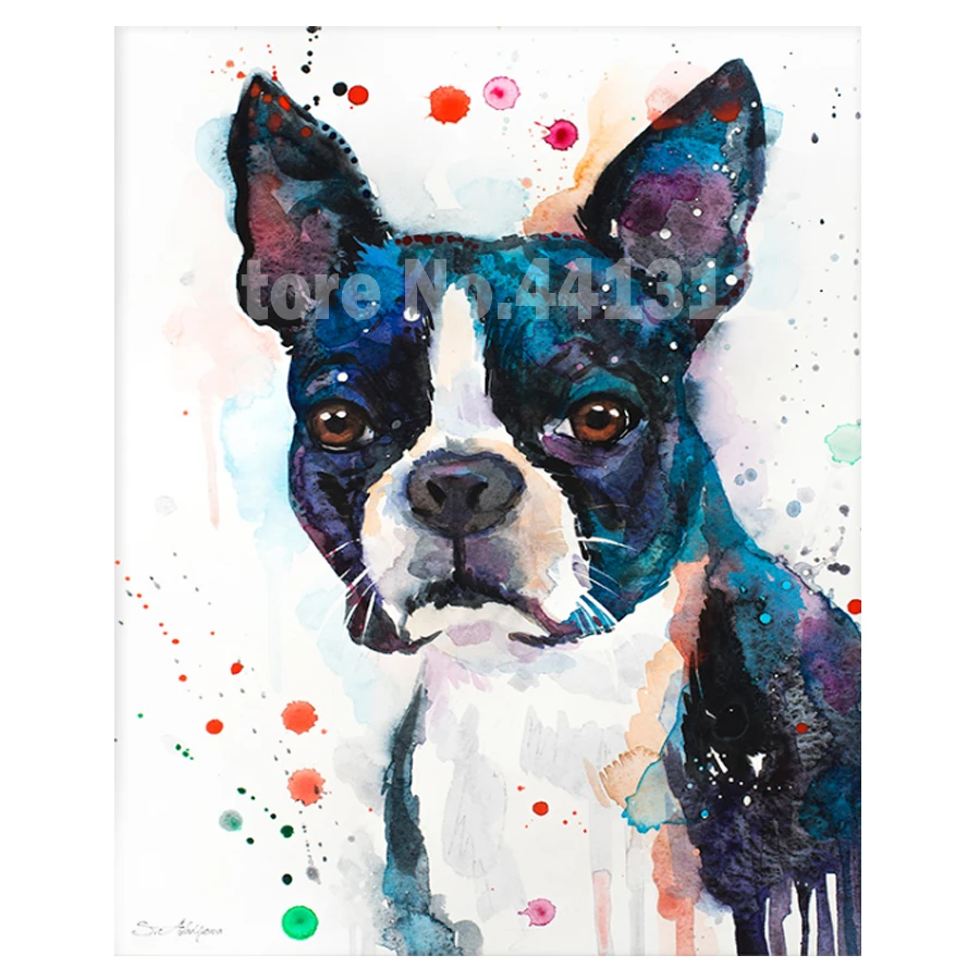 Бостонский терьер уникальная домашняя 3D Алмазная картина вышивка крестиком