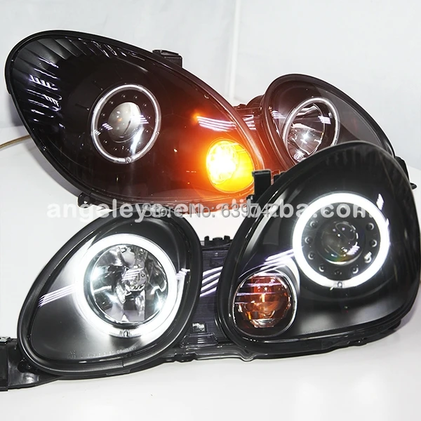 

For Lexus GS300 GS400 GS430 LED Angel Eyes Headlights 1998-2005 year Black Housing LF