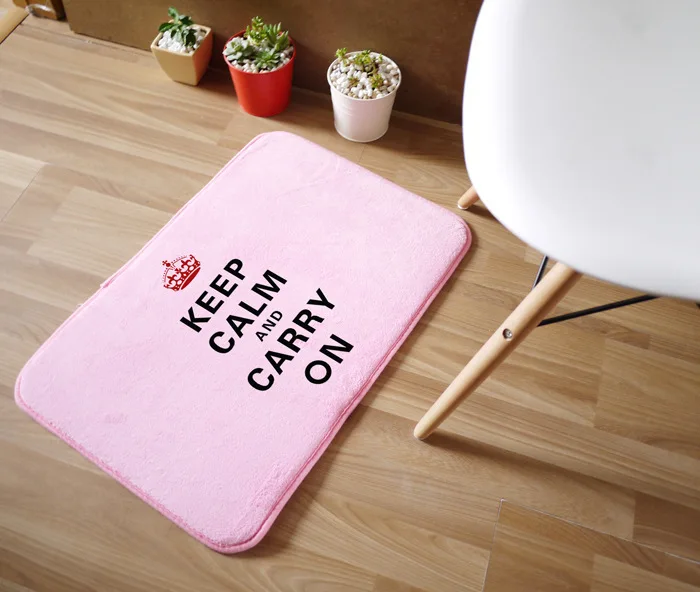 Коврик Keep Calm 50x80 см для гостиной спальни прямоугольные коврики коралловые